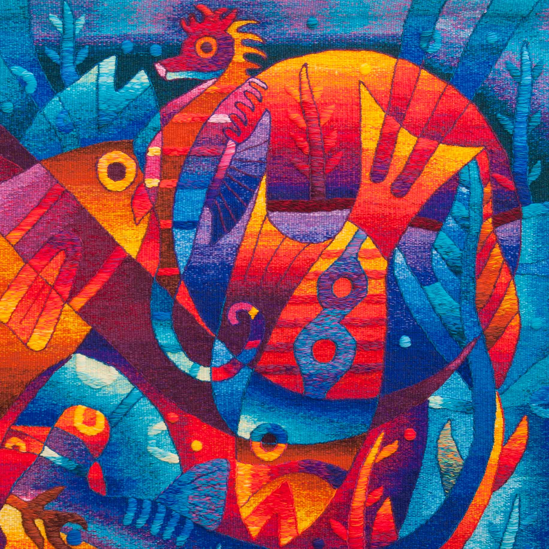 Happy Sunset </br>47 x 47"