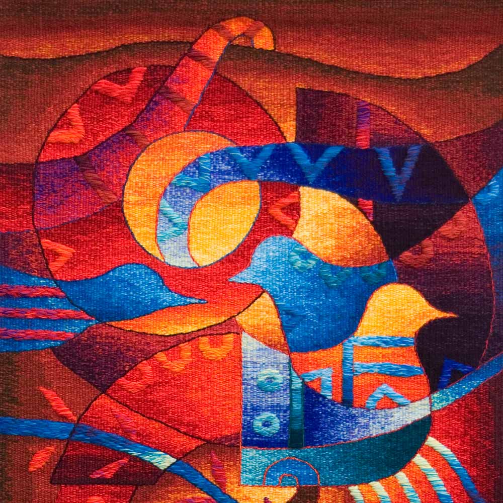 Birds with Laurel </br>51 x 23"