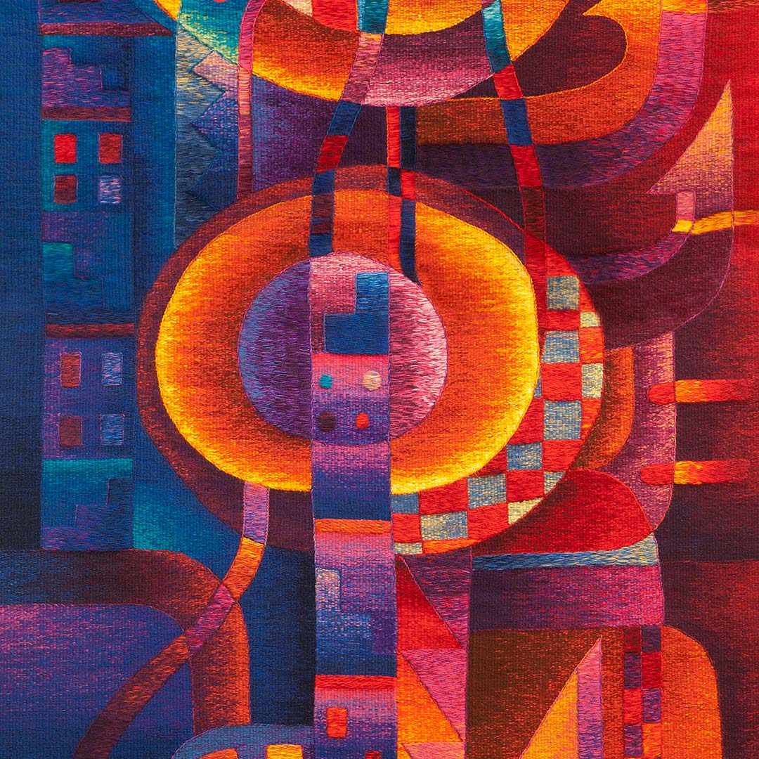Full Moon Covered With Blue </br>110 x 39"
