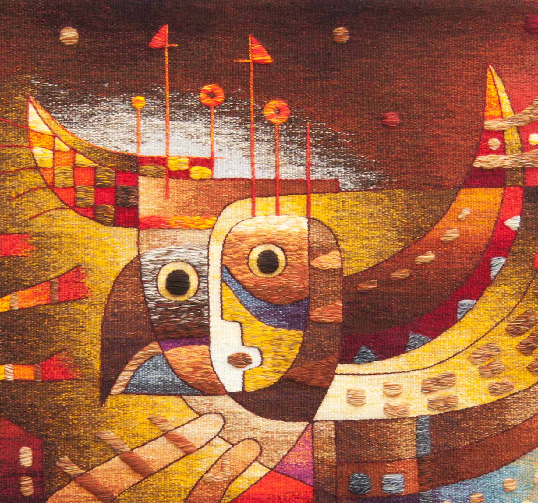 Flying Over Fertile Land </br>47 x 47"