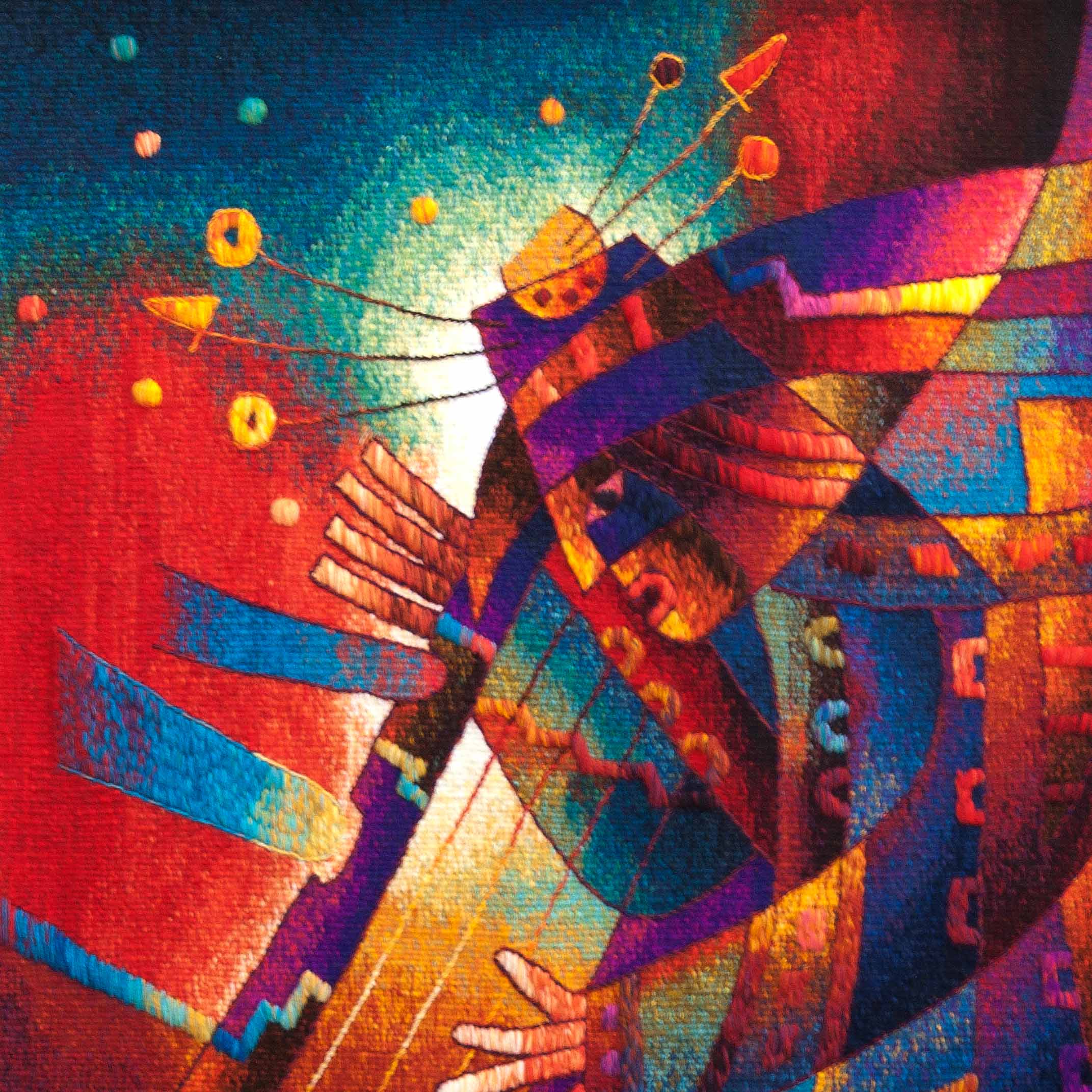 Harpist in Ritual </br>47 x 35"