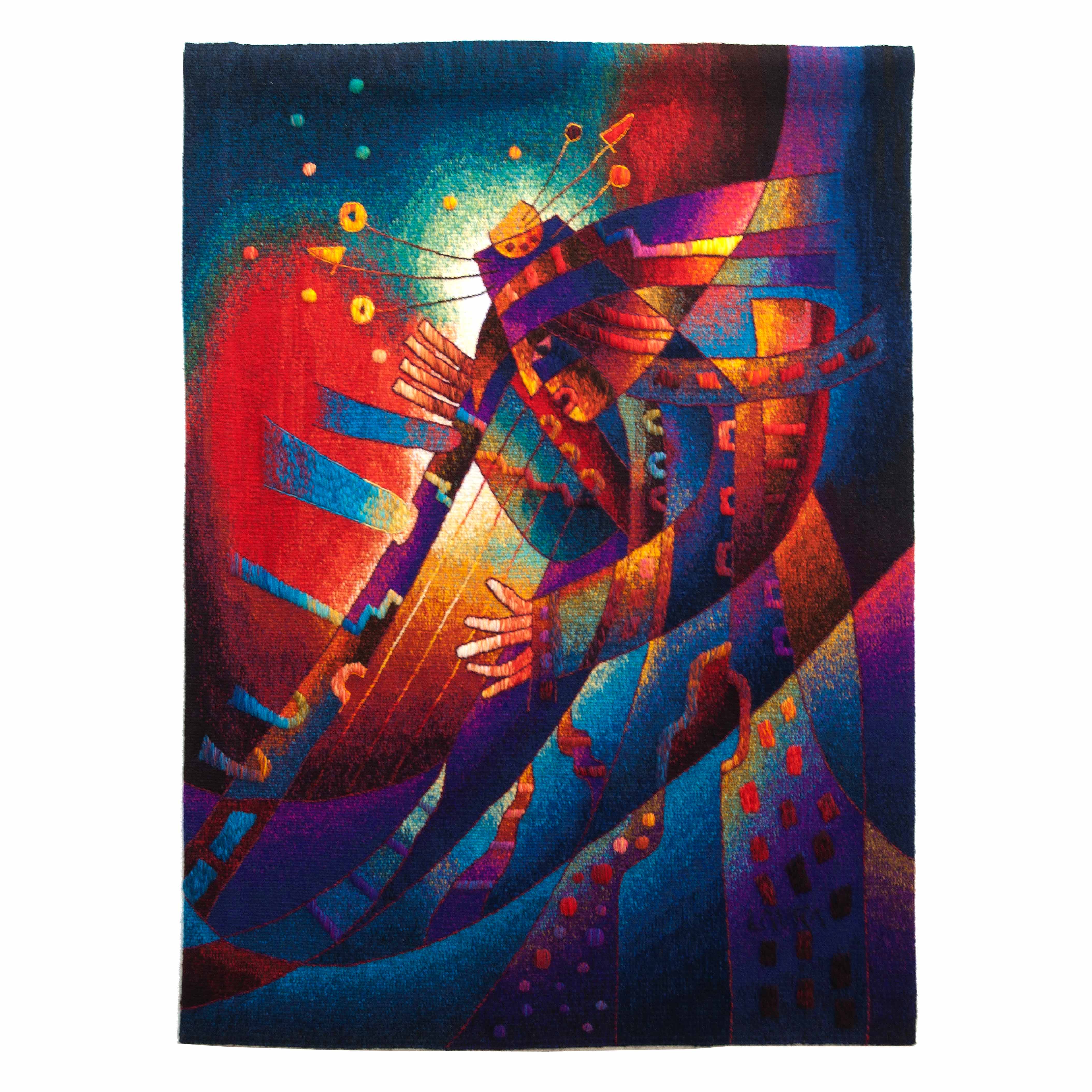 Harpist in Ritual </br>47 x 35"