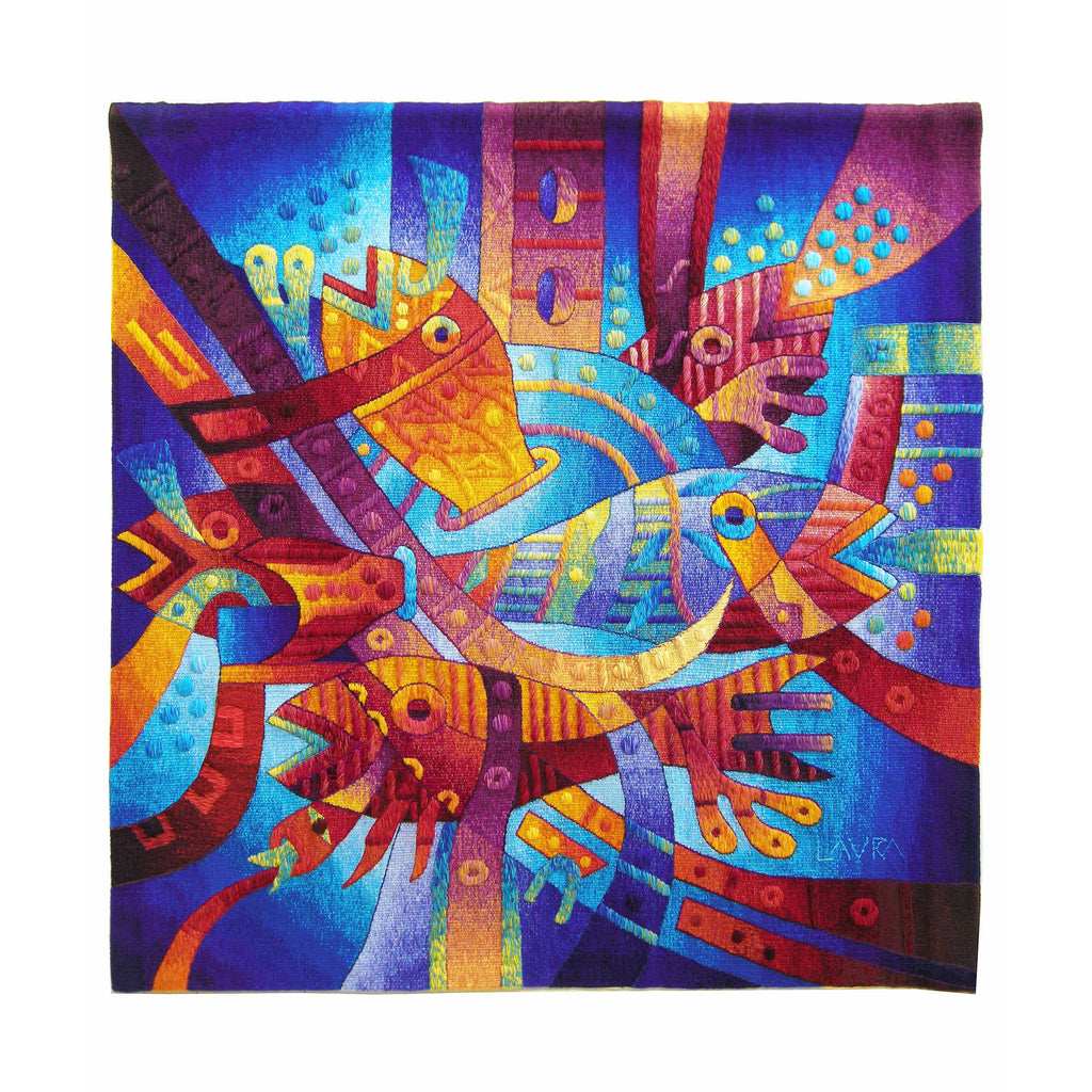 Alegria en la Fiesta Mayor del Agua 47 x 47"