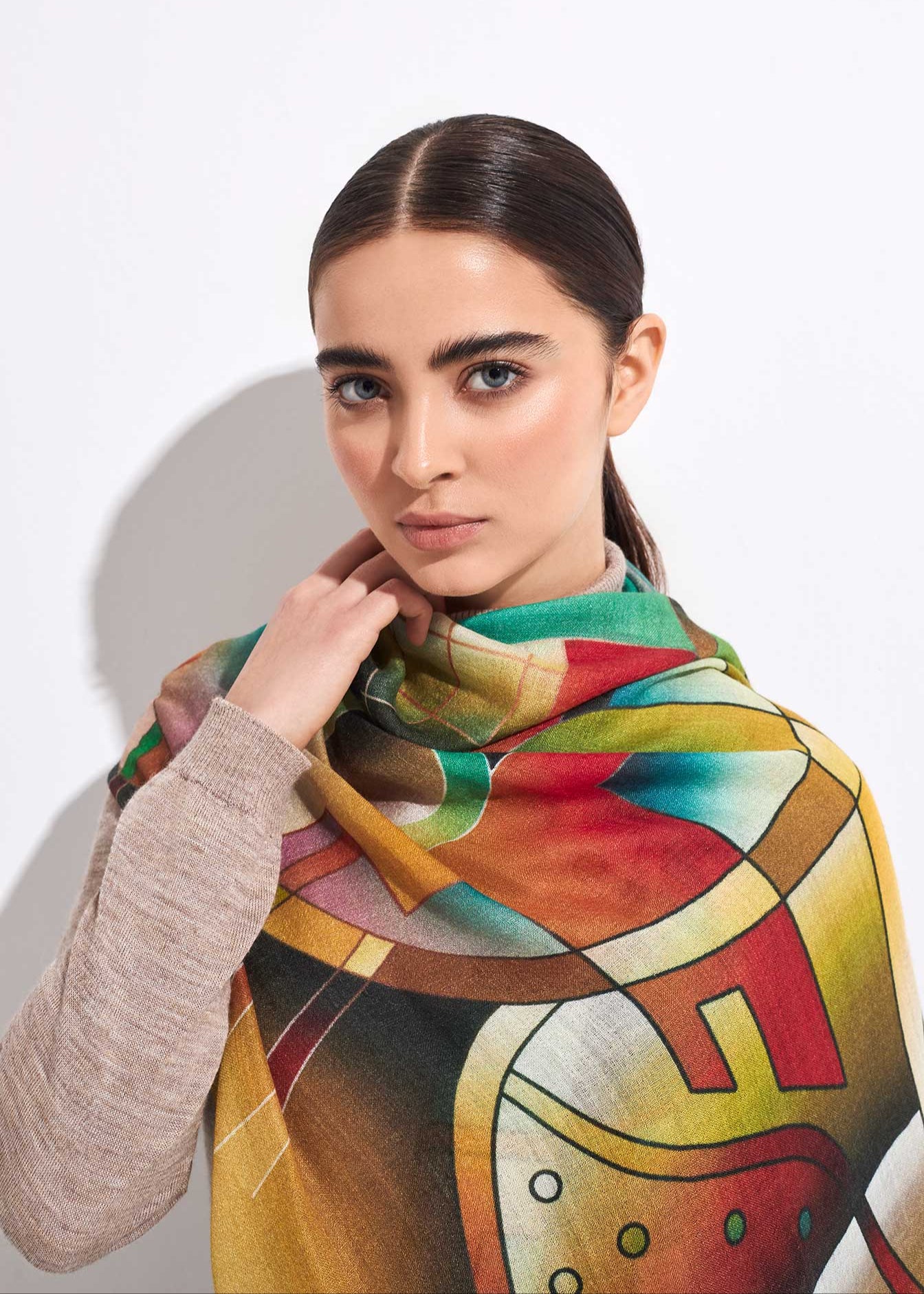"The Full Moon Embraces me with its Energy" Baby Alpaca & Silk Shawl
