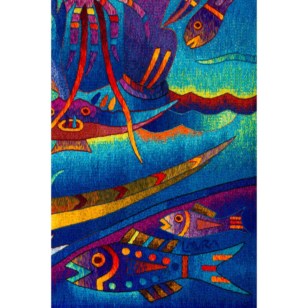 Five Manta Ray Fish </br>39 x 62"