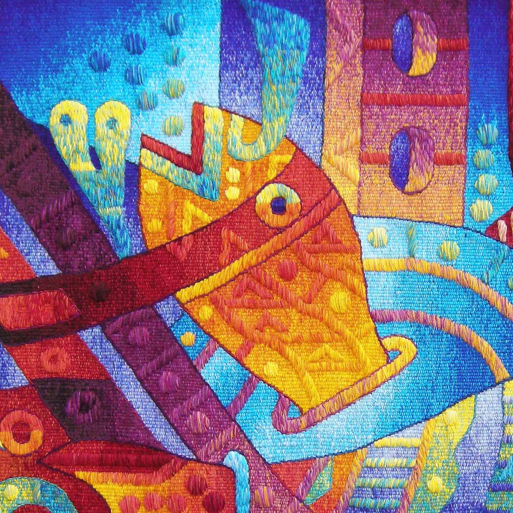 Alegría en la Fiesta Mayor del Agua 47 x 47"