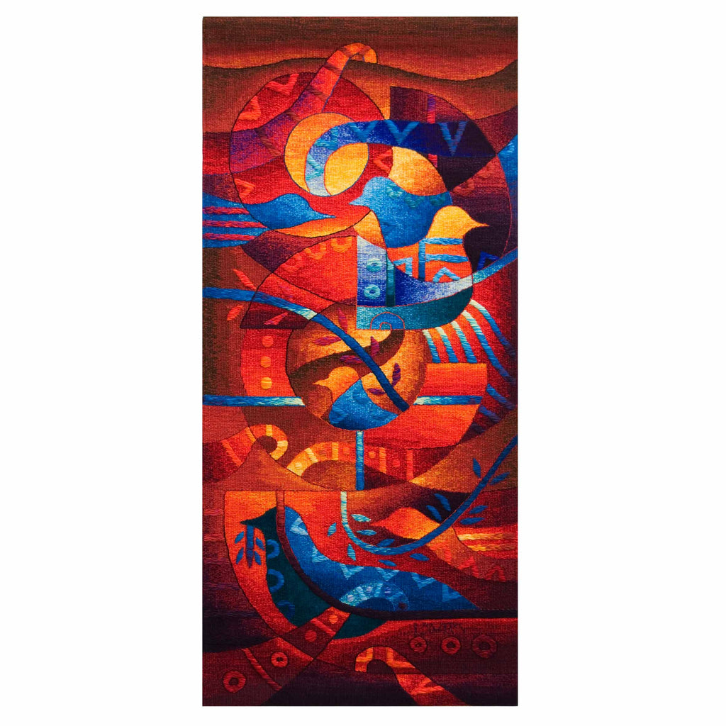 Birds with Laurel 51 x 23"