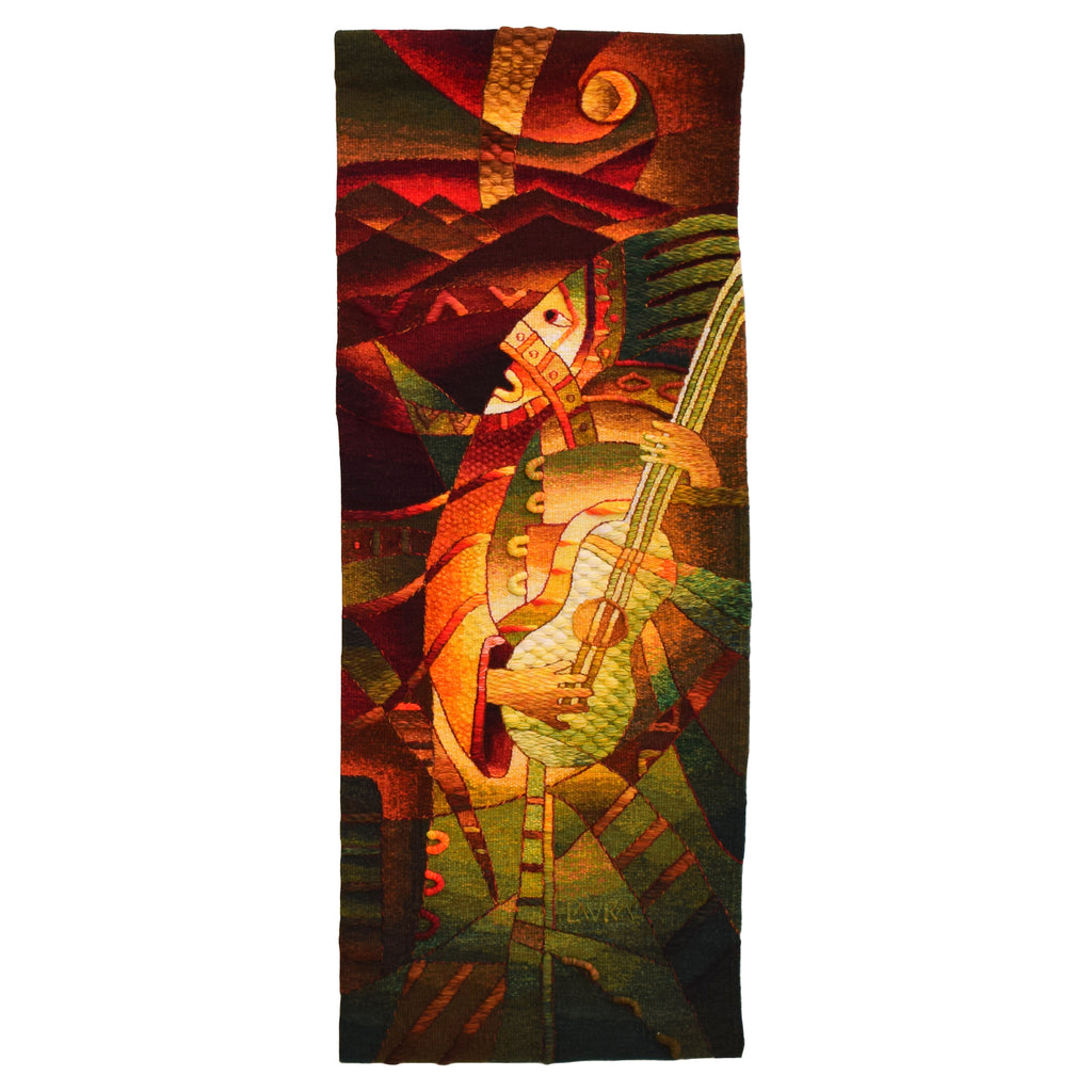 Guitar at Sunset 55 x 19″